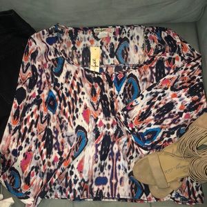 Cute 🎀Crop Top! NWT Watercolor